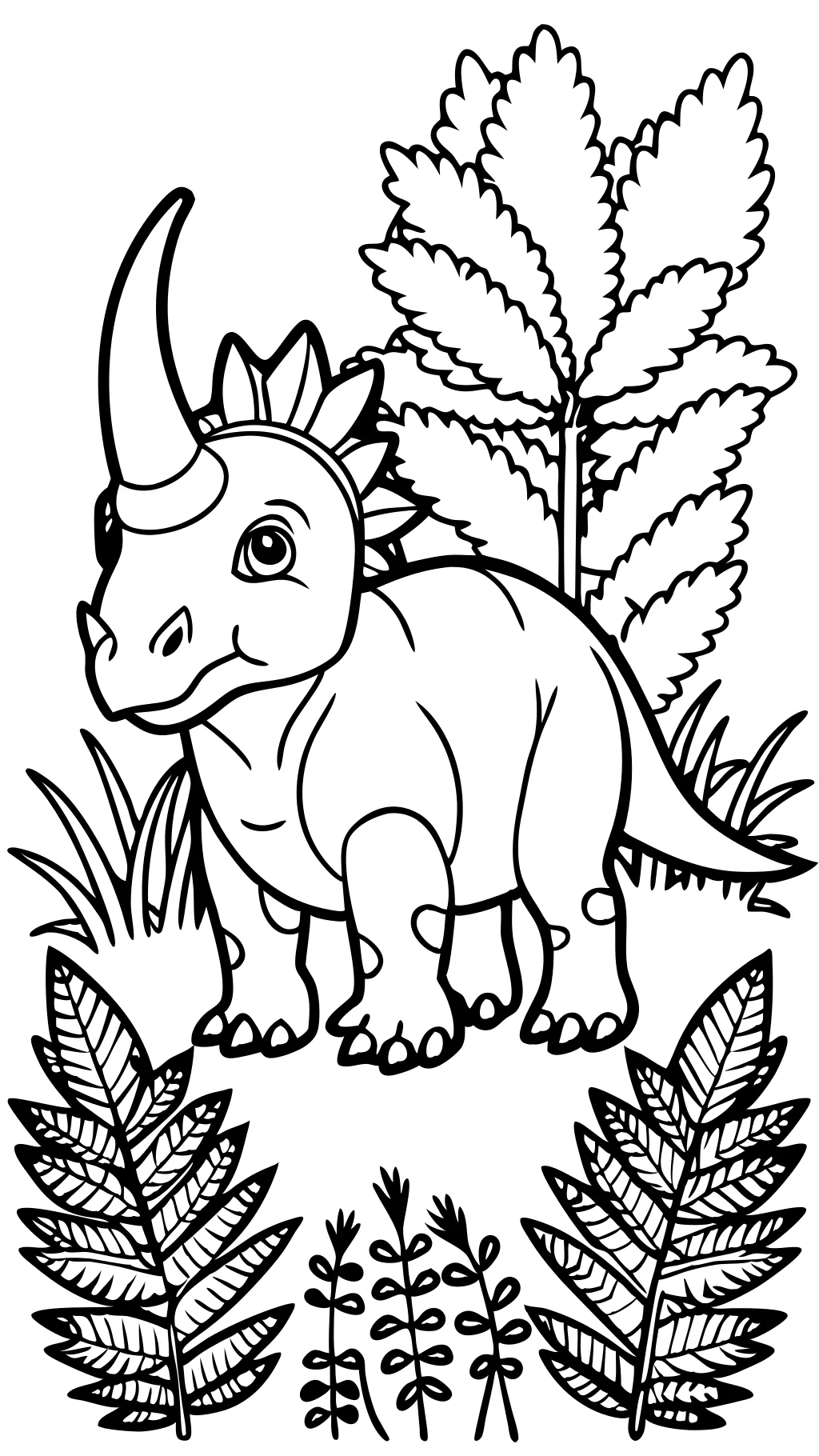 Página de color triceratops